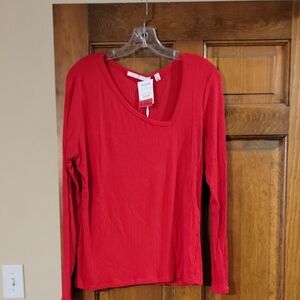 Cyrus Red Long Sleeve Top